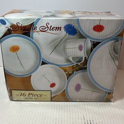 Based on the box in your image, this is a Single Stem 16-Piece Dinner Set