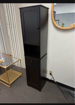 New Wooden 63" Tall Bathroom Kitchen Pantry Cabinet Storage with Adjustable Shelve