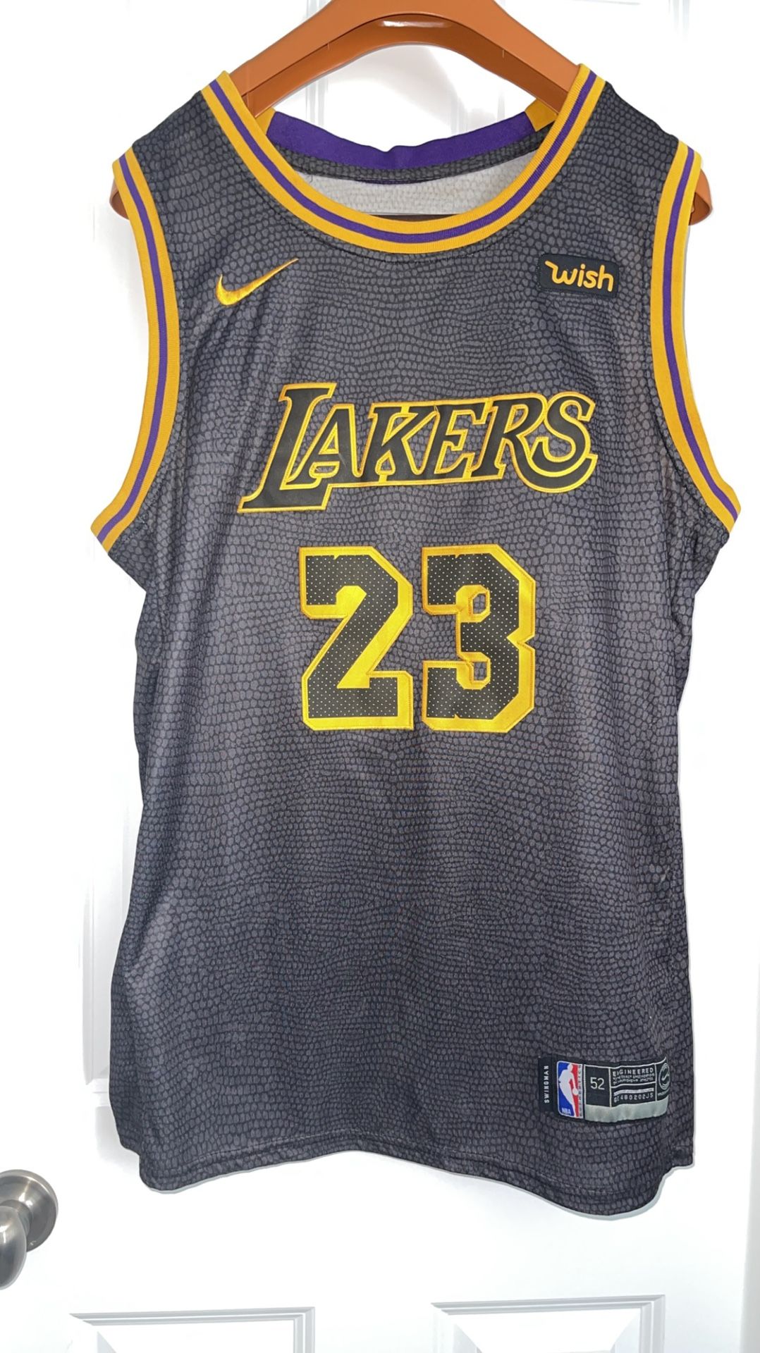 LeBron James Lakers Black Snake Skin Jersey- RARE-