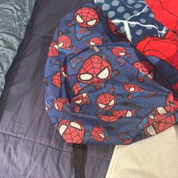 Kids Spiderman Bag pack & Kids Towel & Cup 