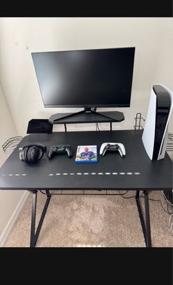Chair desk and monitor for sale