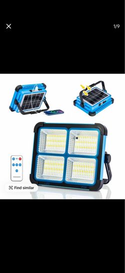 Qawtor Solar Rechargeable LED Work Light - 288 Super Bright 5730 Beads Floodlight