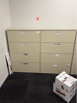 Like new tan filing cabinets