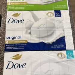 Dove soaps - $25 for 16 bars or $2 per bar