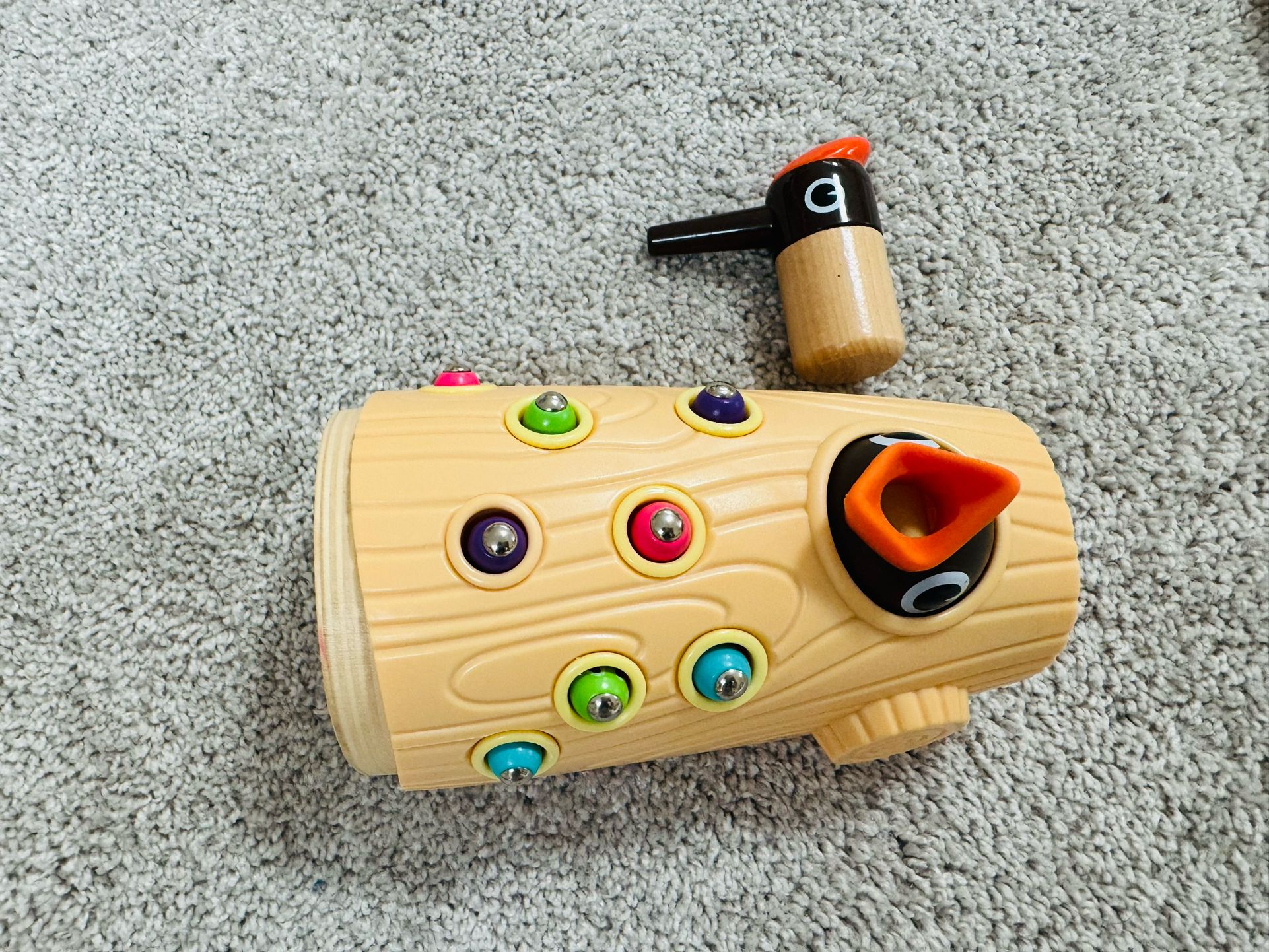 TOP BRIGHT Montessori Toys for 2 Year Old Girl and Boy, Fine Motor Skills Toddler Toys Age 2-4, Woodpecker Worm Toy Magnetic Bird Feeding Game