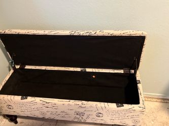 End of bed storage bench