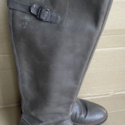 Franco Sarto Knee High Leather Boots Size 8.5