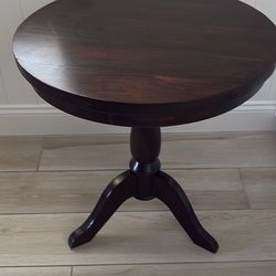 Side Table- Solid Wood, Espresso Color 