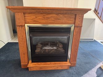 Wooden Gas Fireplace