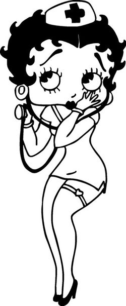 5" Betty Boop Nurse Vinyl Decal Sticker