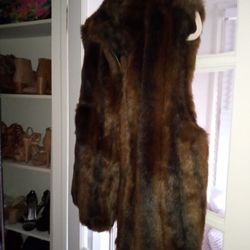 VINTAGE FAUX FUR VEST W POCKETS