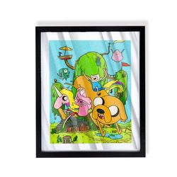 Adventure Time Art piece on black frame