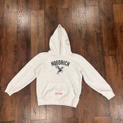 Hoodrich white hoodie with red accents #hoodrich