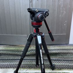 Manfrotto 055 Video Tripod w/Video Fluid Head