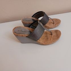 BCG GENERATION WEDGE TOE FLIP FLOP SANDALS  6M