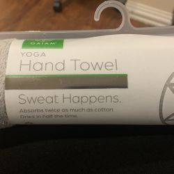 Gray Gaiam Yoga Hand Towel