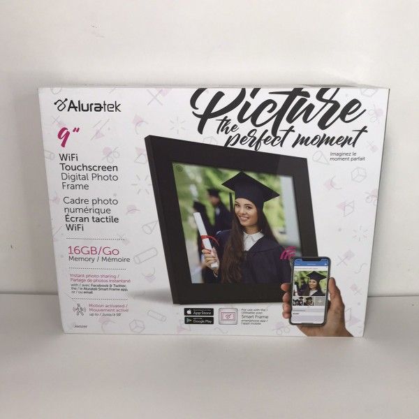 Aluratek - 9" WiFi Touchscreen IPS LCD Display Digital Photo Frame