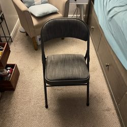 Grey Metal Folding Chair