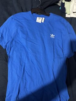 Blue Adidas Breast Logo Shirt Large