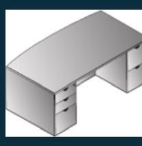 Bow top desk