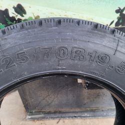 (2) 225/70r19.5 14 Ply Load Range G Tires.