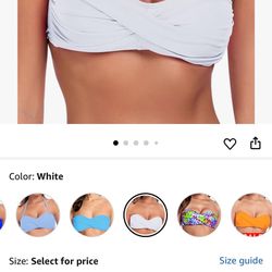 Bikini Top Strapless Tie Back Bathing Suit