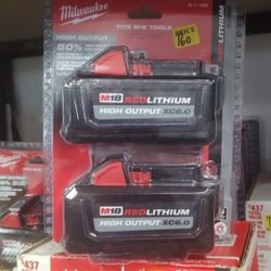 Milwaukee M18 High Output 6.0 Battery Twin Pack