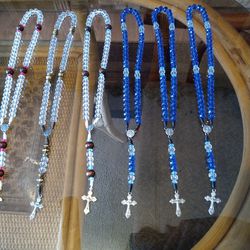 Assorted Glass-bead Cord Rosaries 
