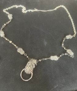 Long Necklace- Palm Tree Or Pineapple