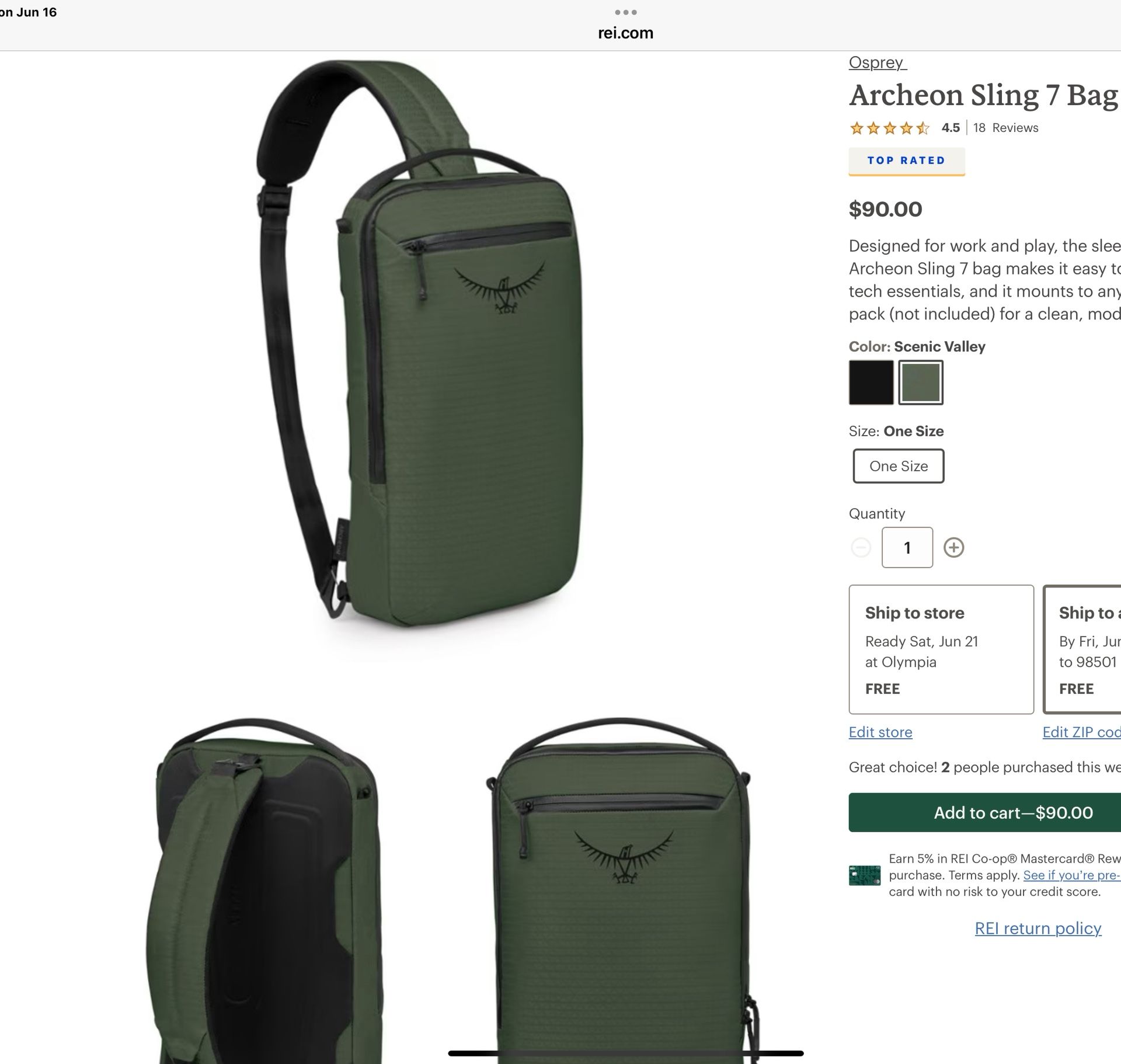 Osprey Archeon Sling 7 Bag