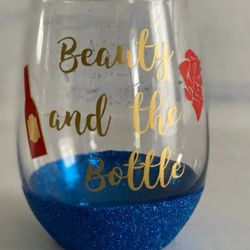 Stemless Wine Glasses w/ Glitter 