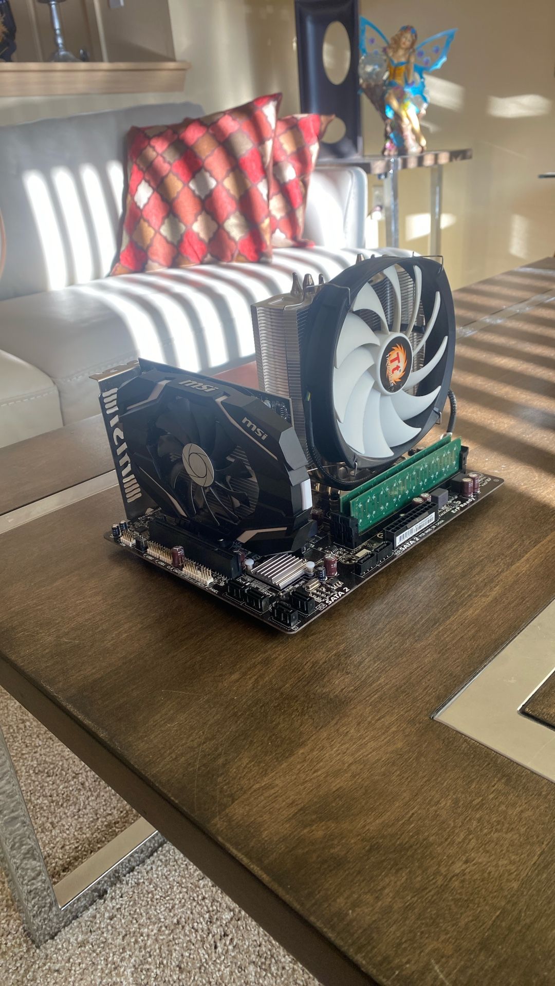 Motherboard, GPU, RAM, & CPU 