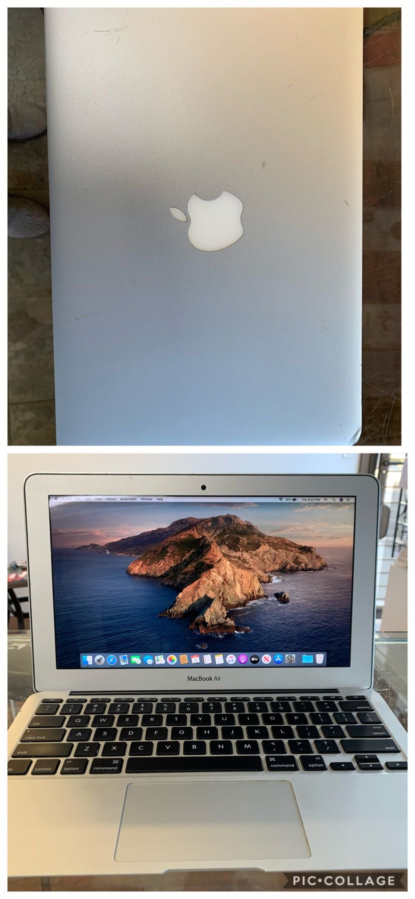 Apple macbook air 11” 2014. I5, 4gb RAM, 256gb SSD.
