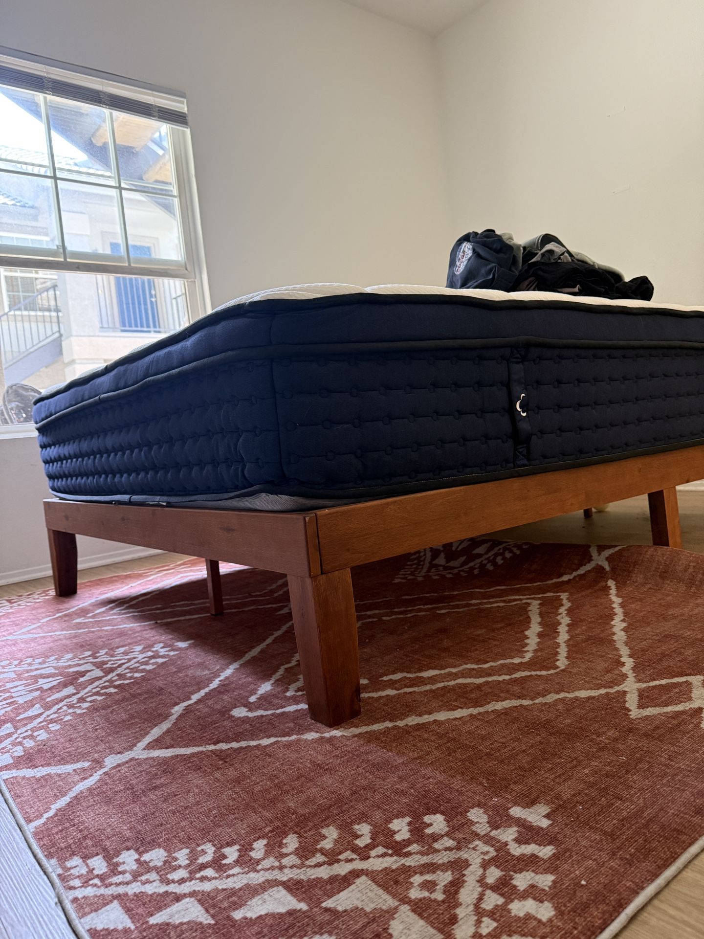 Cherry Oak Queen Bed Frame