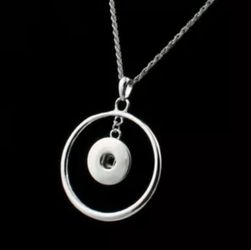 18mm snap circular necklace