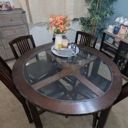 Ashley Furniture Glass Top Dining Table (Pickup only)