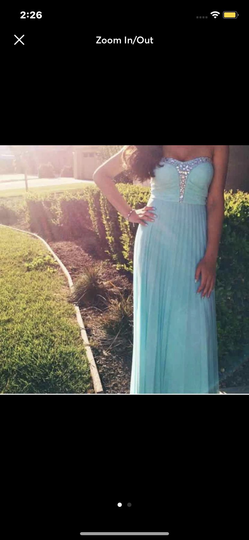 Baby blue prom dress