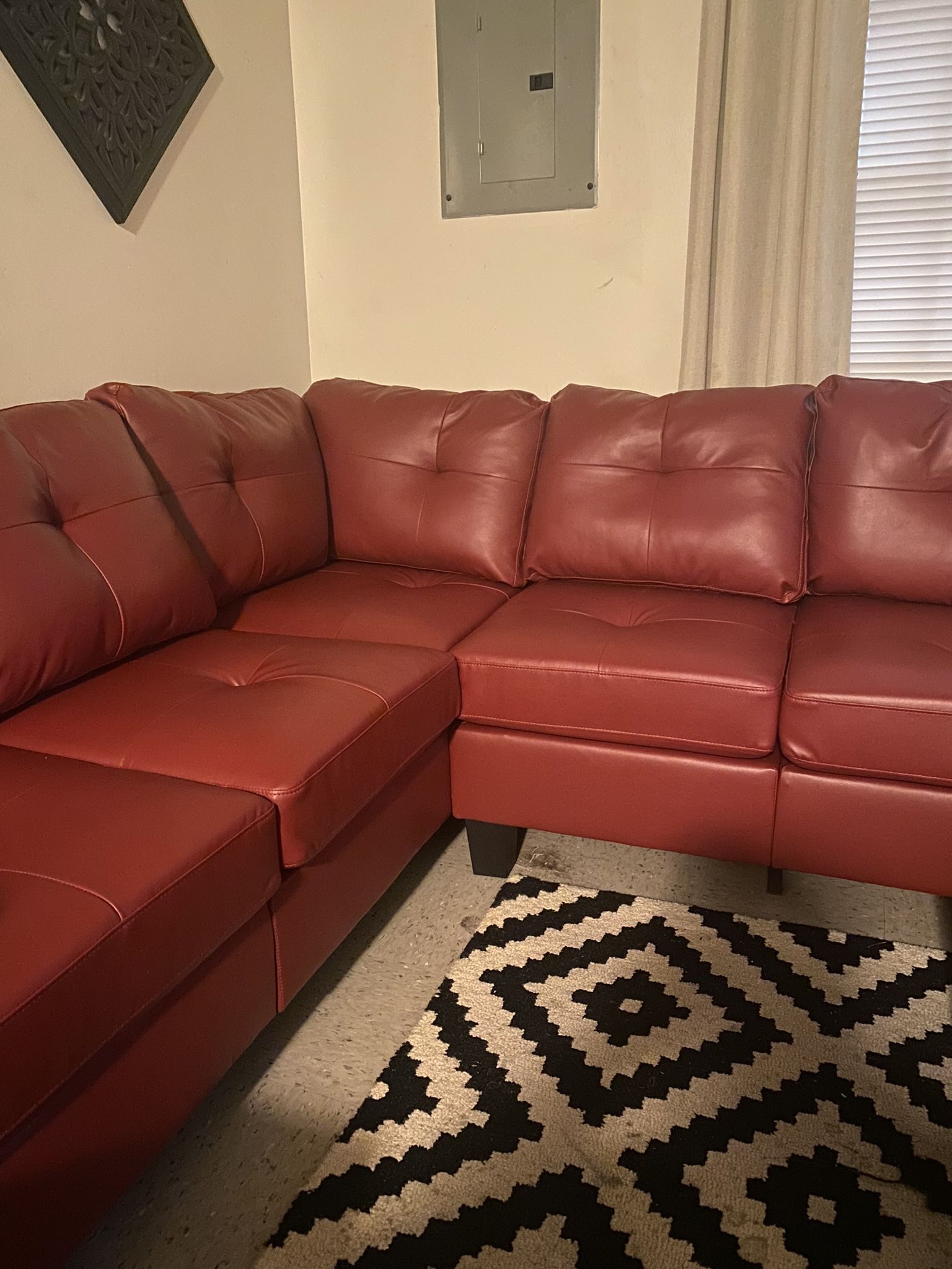 Faux Leather Sectional