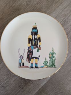 The long-haired kachina plate