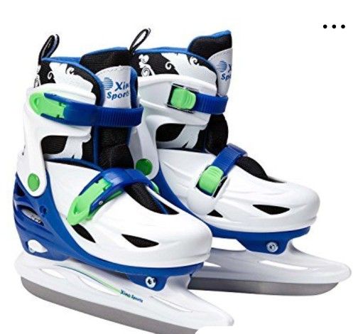 Xino Sports Adjustable Ice Skates - for Girls and Boys (Size J10-J13)