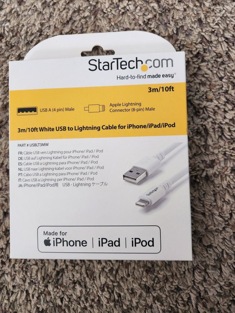 https://offerup.com/redirect/?o=U3RhclRlY2guY29t 3m/10ft IPhone USB To Lightning Cable Cord