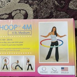Weighted Hula Hoop, 4lb Medium, For Adults 100-200lb, Fitness, Weight Loss, Core Muscle Toning
