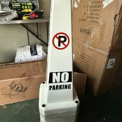 28" White Heavy Duty Cones with No Parking Signs - Parking Cones