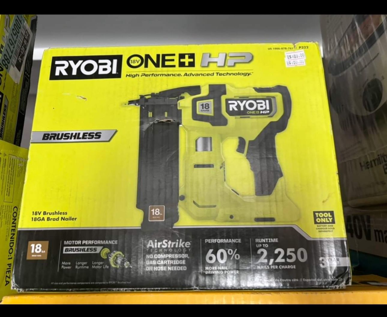 Ryobi Brad nailer. Brand New