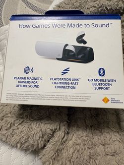 PlayStation PULSE Elite Wireless headset and PlayStation earbuds