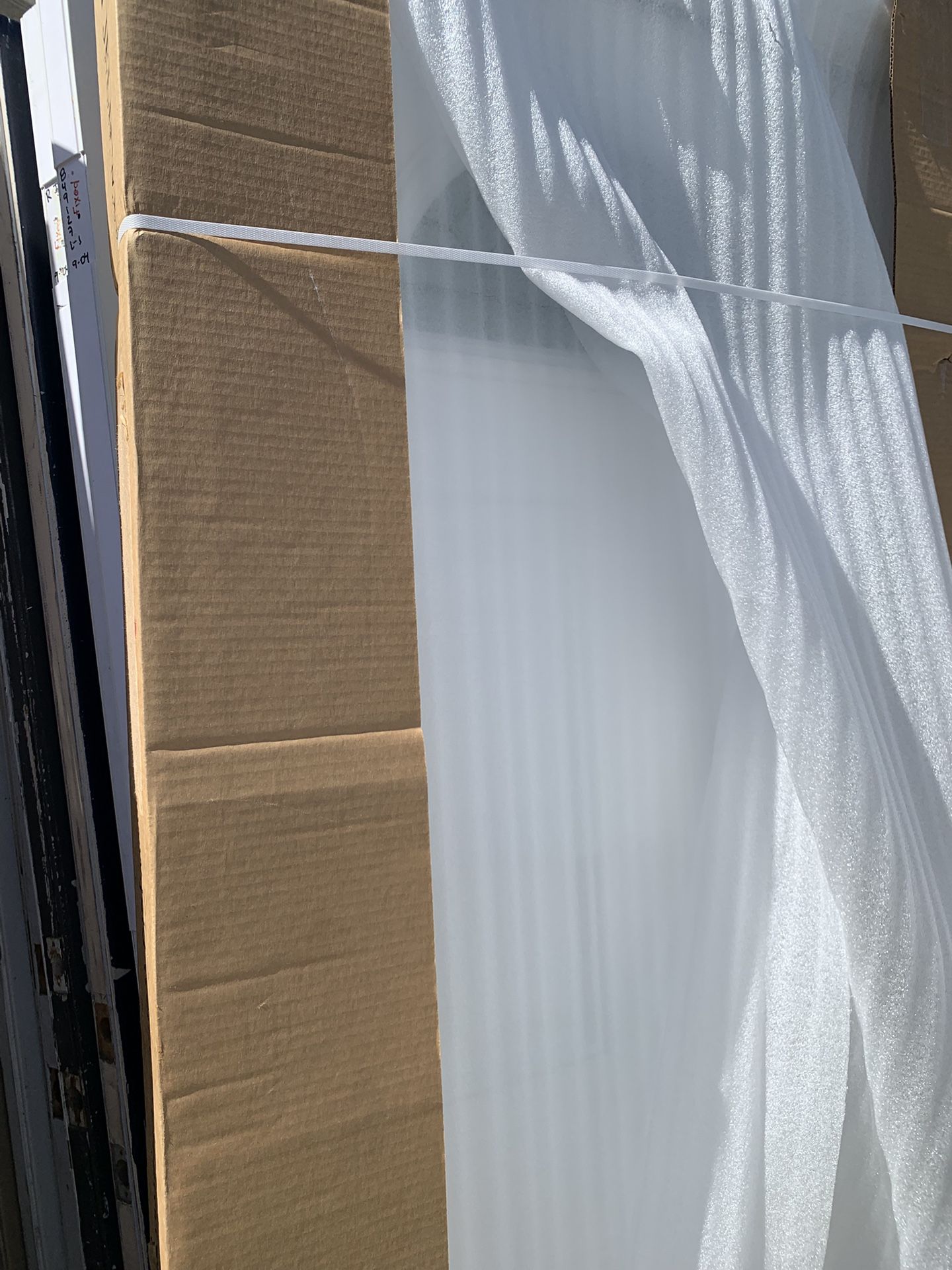 Exterior Rot Iron Moon Shape Glass Door 36x80