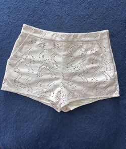 Cream Colored High Waisted Shorts 