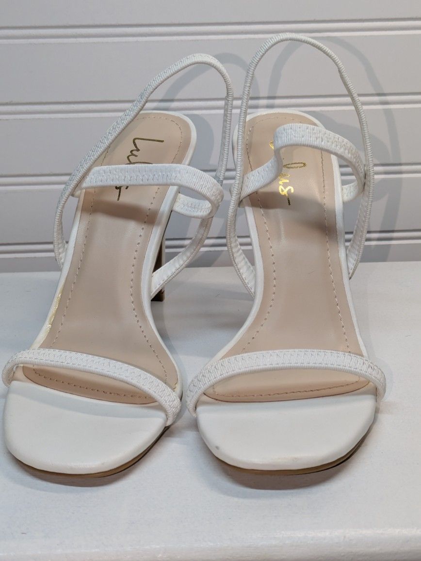 White Lulus Heels Women Size 7.5