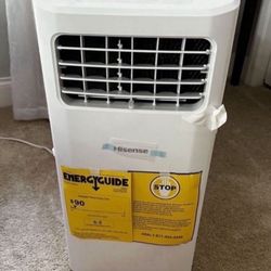 Hisense Portable AC 6,000 BTU Cooling Dehumidifier Fan for Smaller Room up to 250 sq ft, Remote Control, Original Box Included