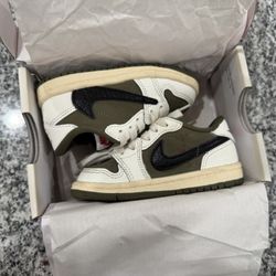 JORDAN 1 X TRAVIS SCOTT LOW OLIVE SIZE 3C